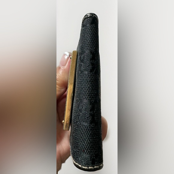 Auth Gucci GG Logo Key Holder Case Black Monogram Canvas Leather Italy COA - Picture 12 of 15